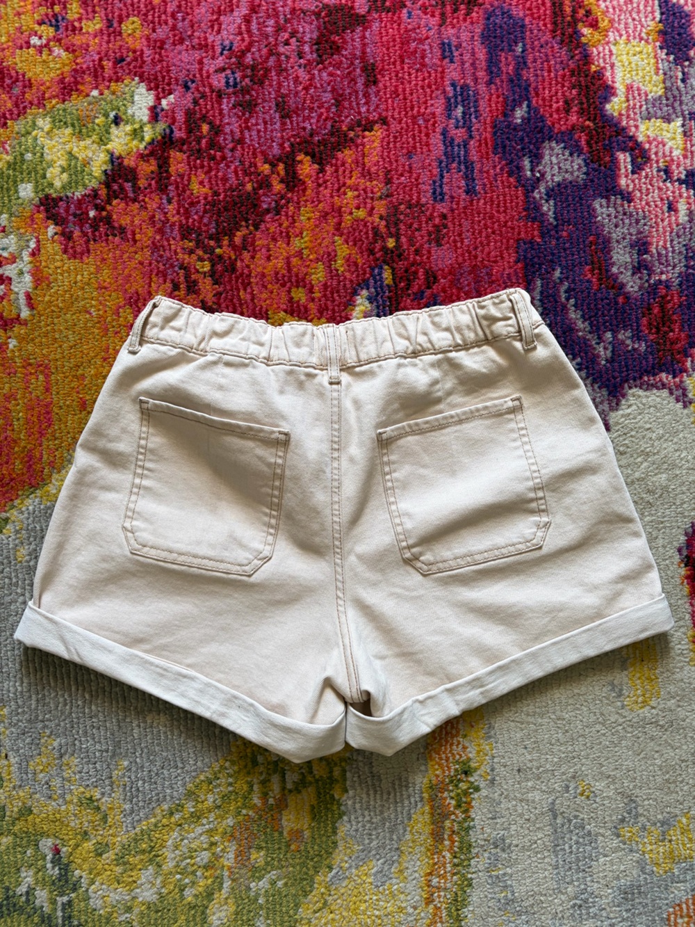 ❌SOLD DONT BUY❌ Time and Tru High-Waist Tan Paperbag Shorts - Picture 2 of 5